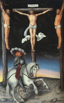 La Crucifixión Con El Centurión Convertido religioso Lucas Cranach el Viejo cristiano religioso Pinturas al óleo